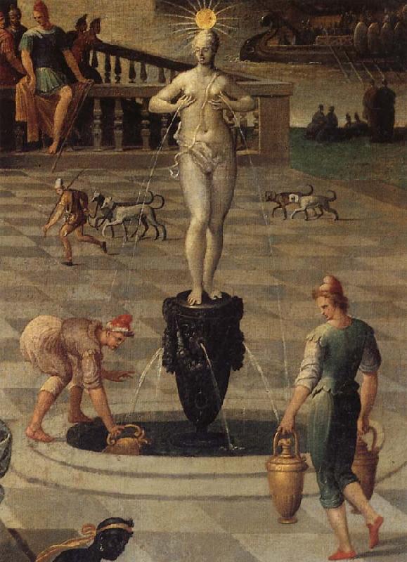 Antoine Caron Details of Caesar Augustus and the Tiburtine Sybil oil painting picture